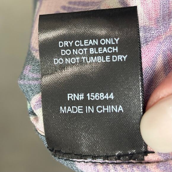 Le Superbe Floral Polo Mini Dress, Silk, Ostrich Feathers, NWT, Women's Size 4 - Picture 8 of 10